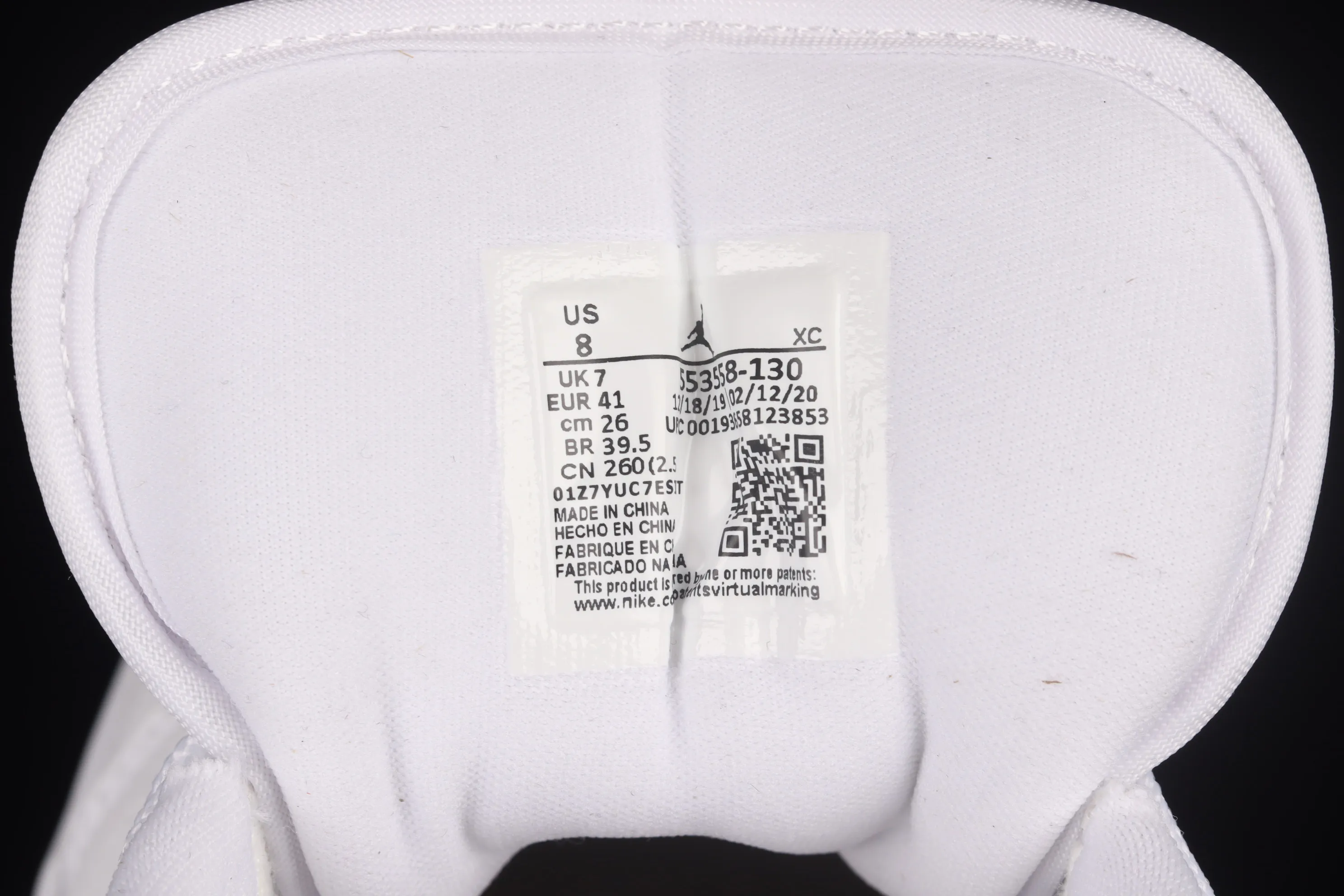 All categories Air Jordan Jordan series basketball shoes Air Jordan 1 Low G version pure original Air Jordan 1 Low AJ1 Joe 1 pure white low-top cultural basketball shoes 553558-130